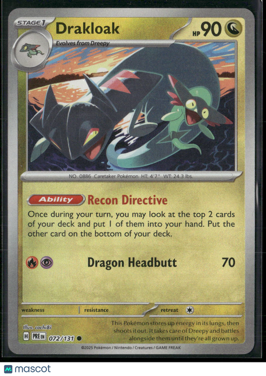 Drakloak #72/131 2025 Prismatic Evolutions Pokeball