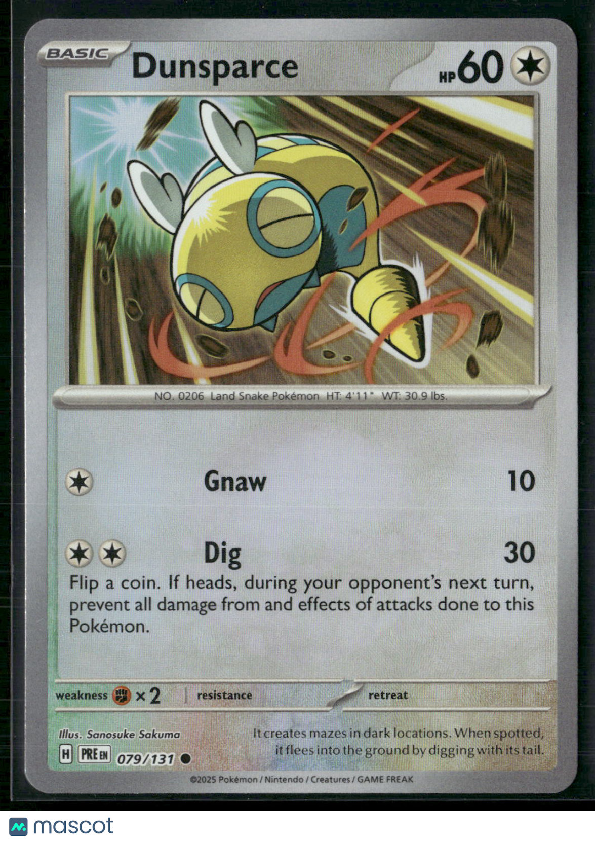 Dunsparce #79/131 2025 Prismatic Evolutions Pokeball