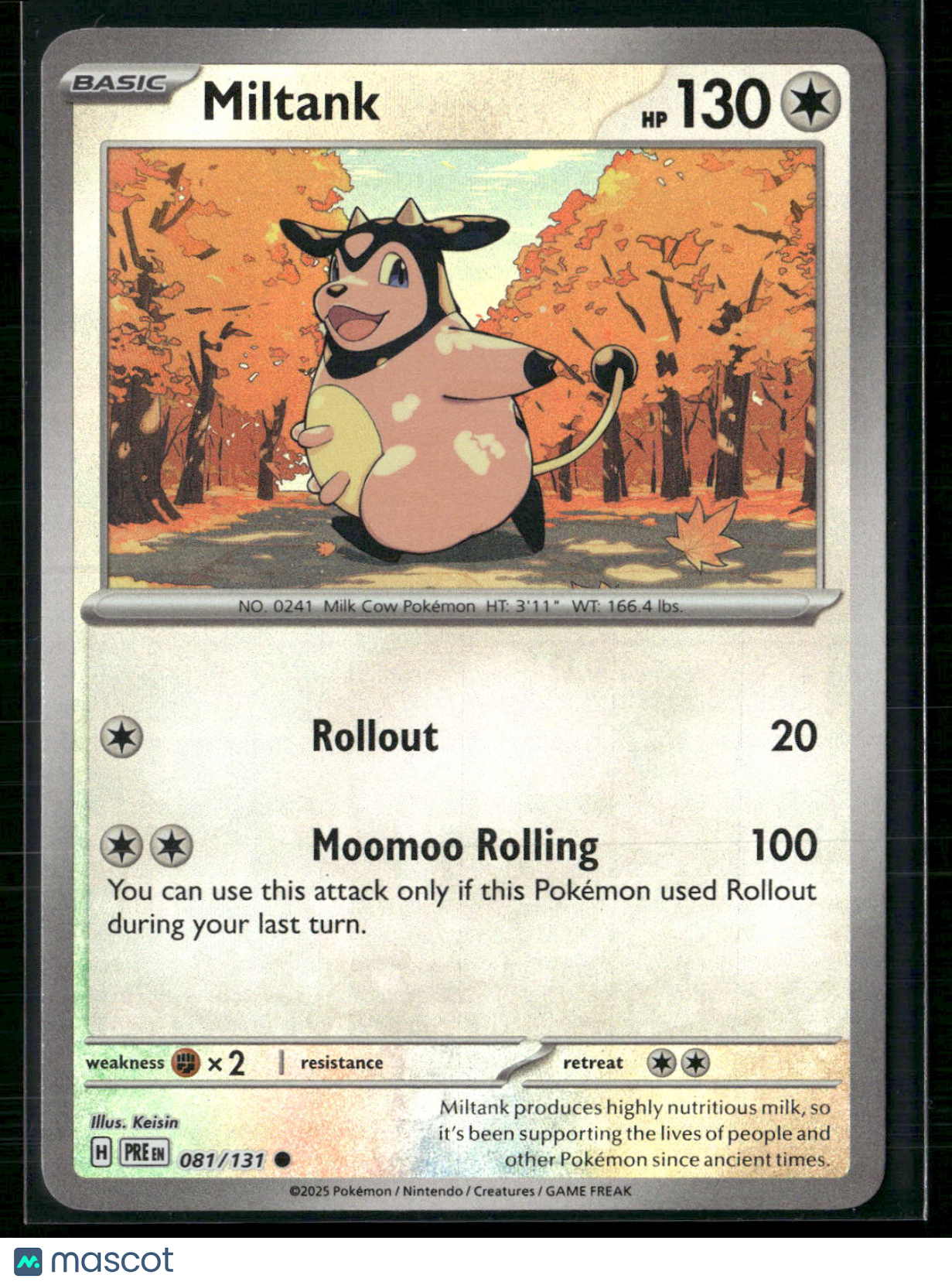 Miltank #81/131 2025 Prismatic Evolutions Pokeball