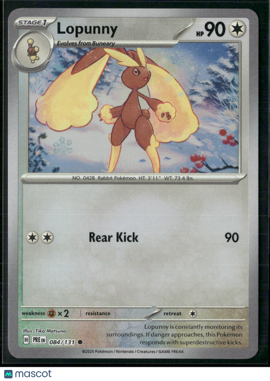 Lopunny #84/131 2025 Prismatic Evolutions Pokeball