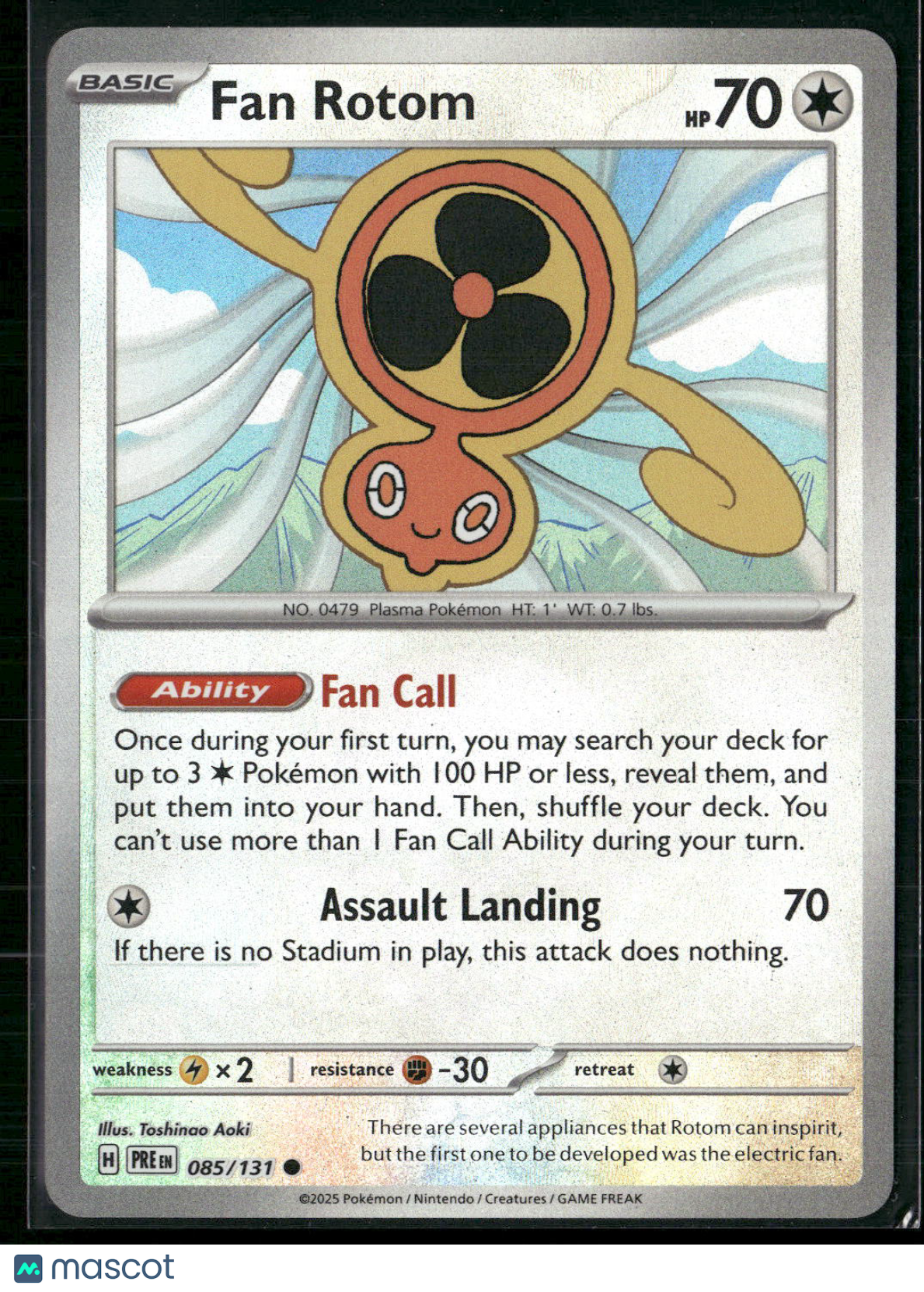 Fan Rotom #85/131 2025 Prismatic Evolutions Pokeball