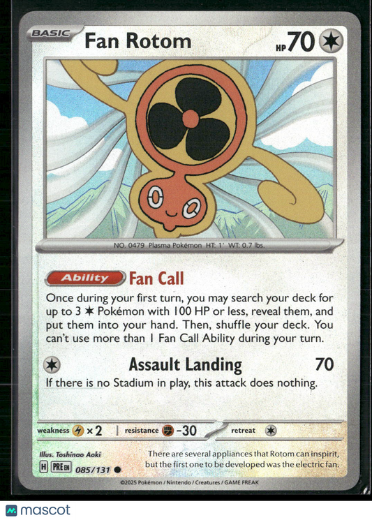 Fan Rotom #85/131 2025 Prismatic Evolutions Pokeball