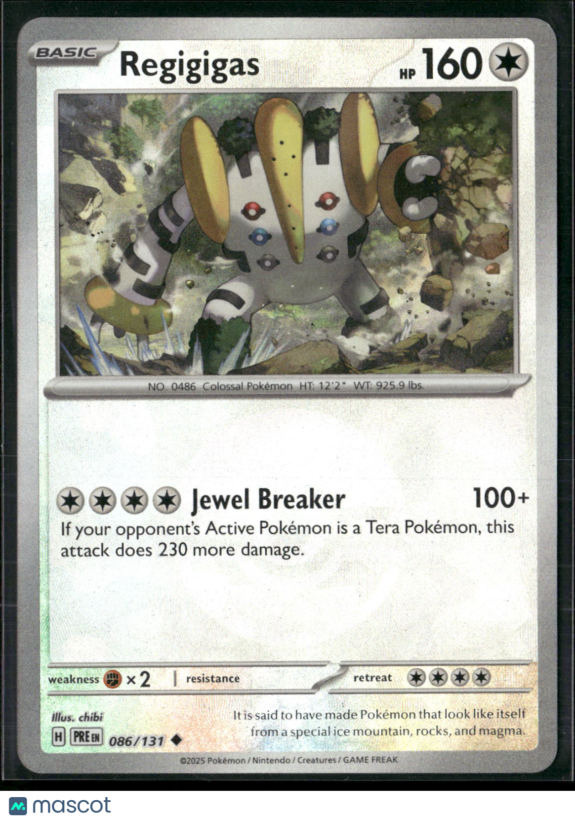 Regigigas #86/131 2025 Prismatic Evolutions Pokeball