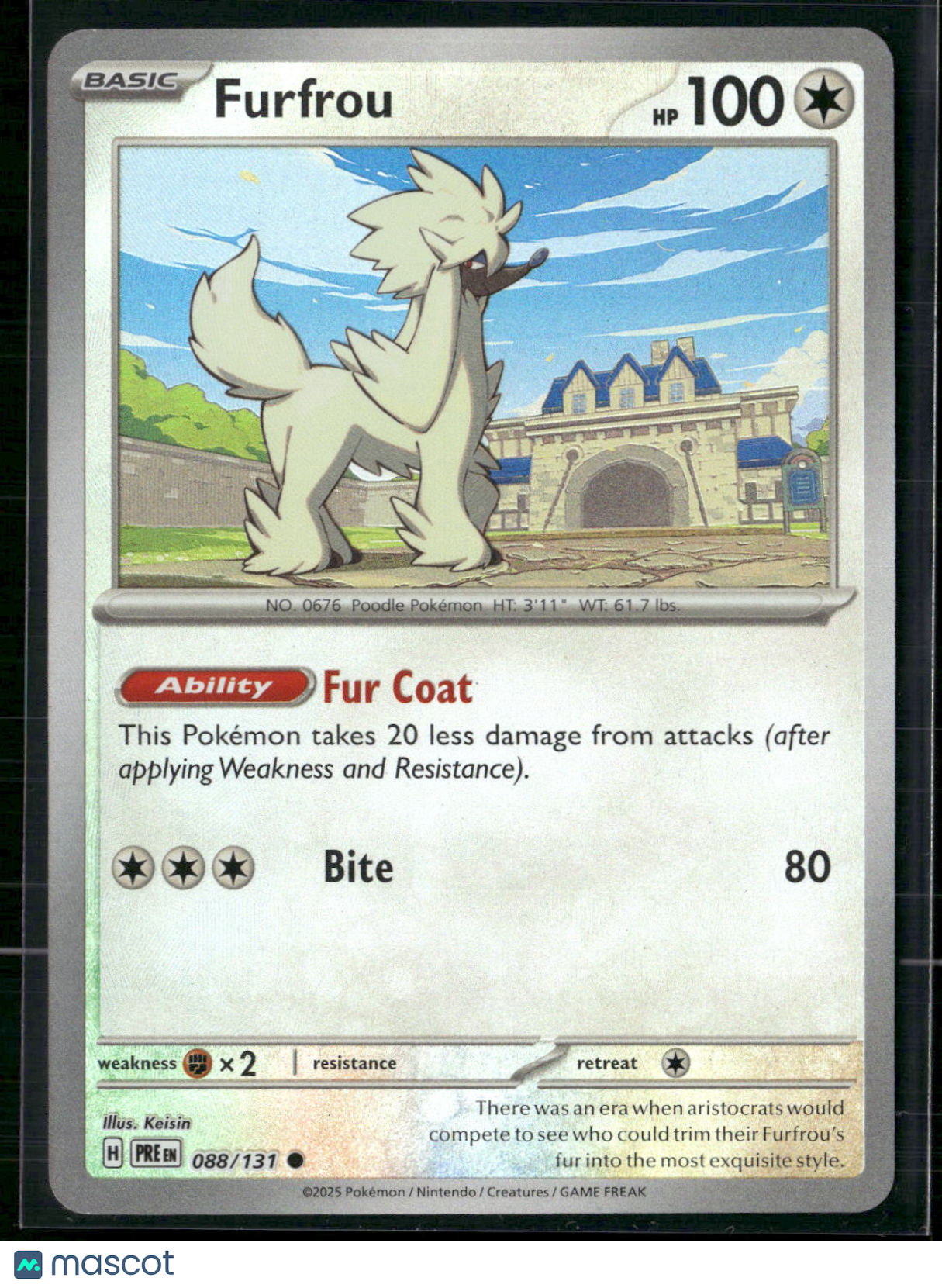 Furfrou #88/131 2025 Prismatic Evolutions Pokeball