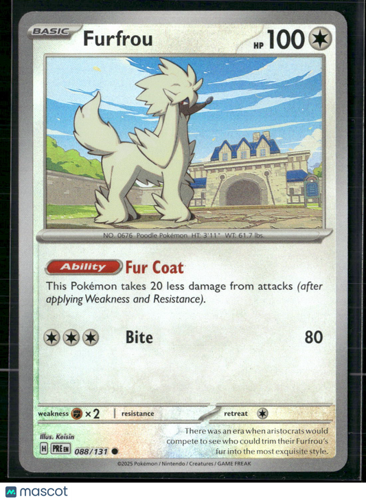 Furfrou #88/131 2025 Prismatic Evolutions Pokeball