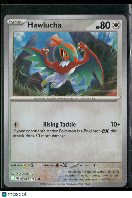 Hawlucha #89/131 2025 Prismatic Evolutions Pokeball