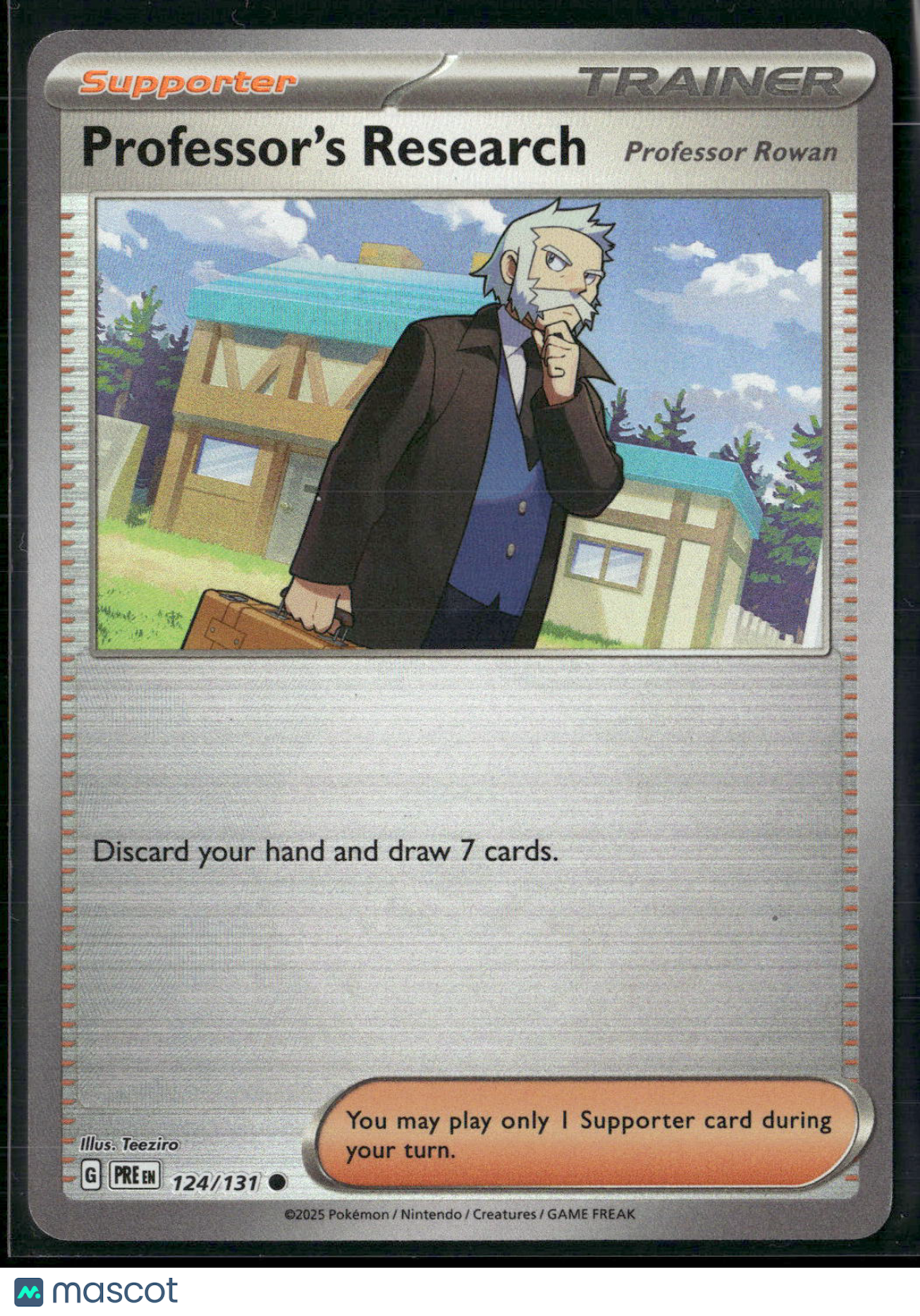 Professor's Research Professor Rowan #124/131 2025 Prismatic Evolutions Pokeball