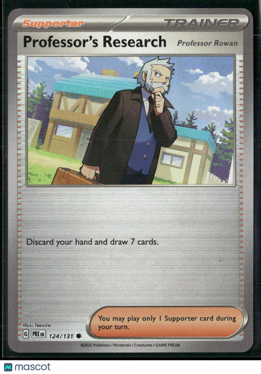 Professor's Research Professor Rowan #124/131 2025 Prismatic Evolutions Pokeball