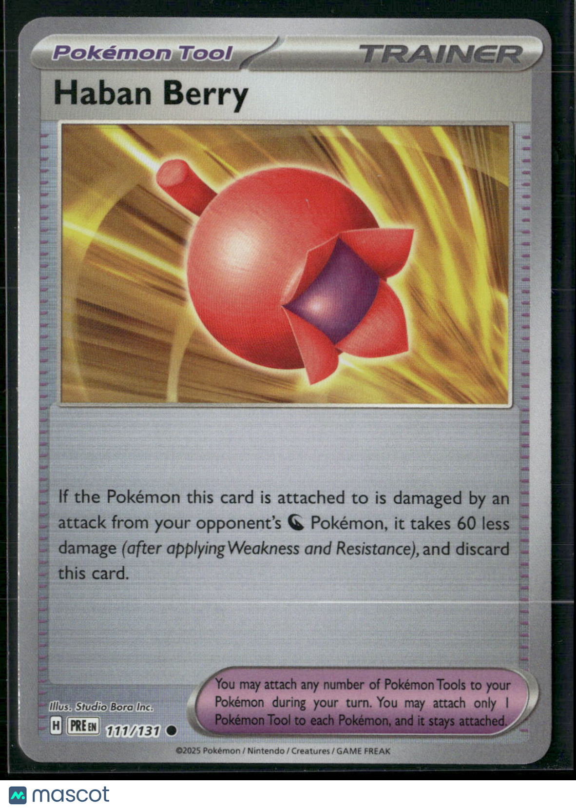 Haban Berry #111/131 2025 Prismatic Evolutions Pokeball