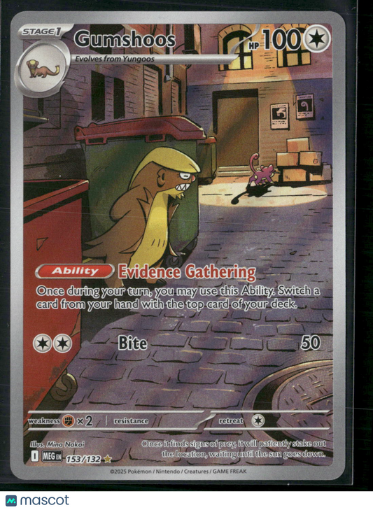 Gumshoos #153/132 2025 Mega Evolution Holo