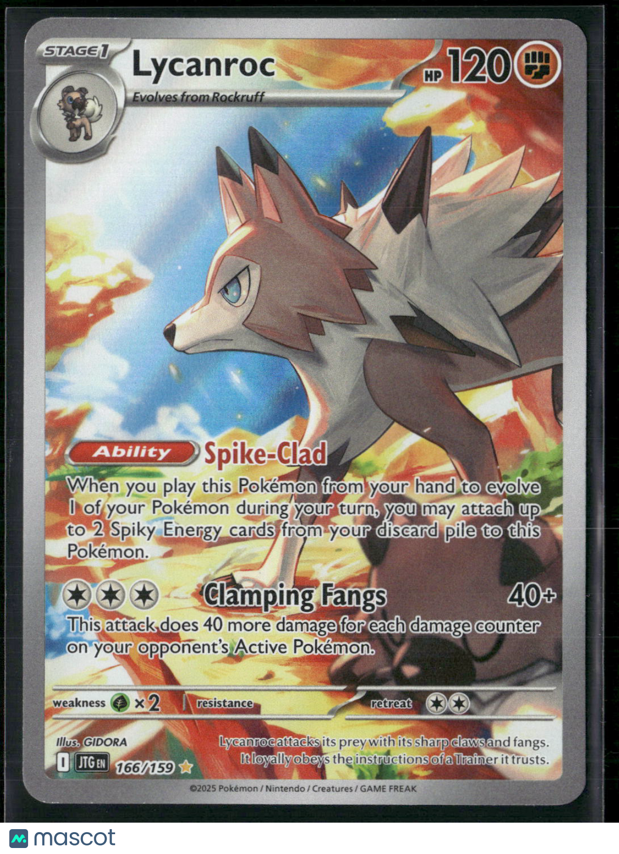 Lycanroc #166/159 2025 Journey Together Holo