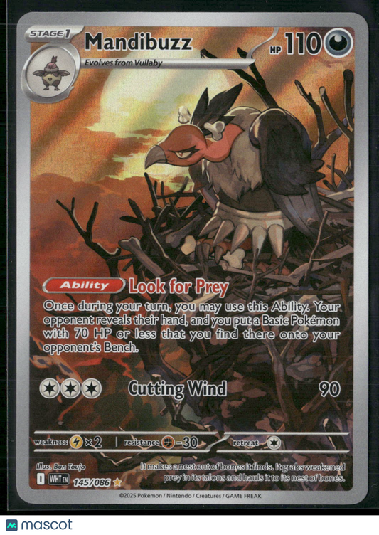 Mandibuzz #145/86 2025 Scarlet & Violet White Flare Holo