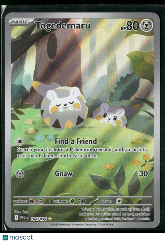 Togedemaru #104/94 2025 Scarlet & Violet Phantasmal Flames Holo