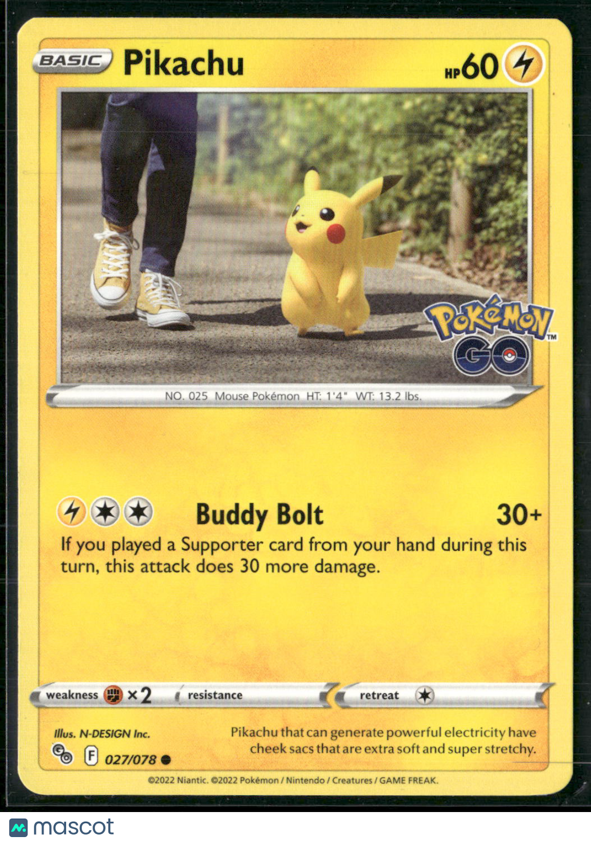 Pikachu #27/78 2022 GO