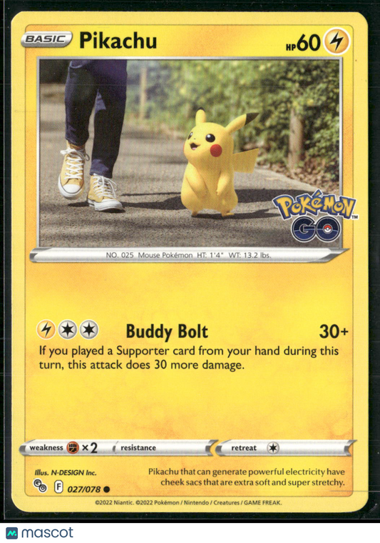 Pikachu #27/78 2022 GO