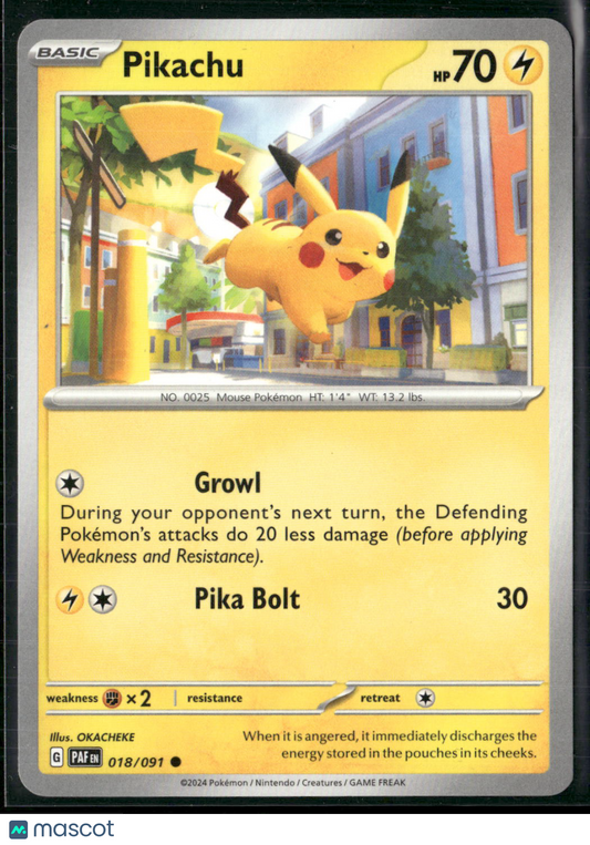 Pikachu #18/91 2024 Paldean Fates