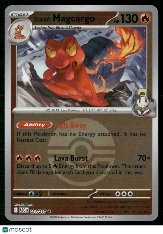 Ethan's Magcargo #24/217 2026 Mega – Ascended Heroes Poke Ball Reverse Holo
