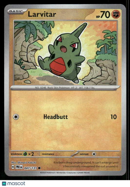 Larvitar #47/131 2025 Prismatic Evolutions Poke Ball Reverse Holo