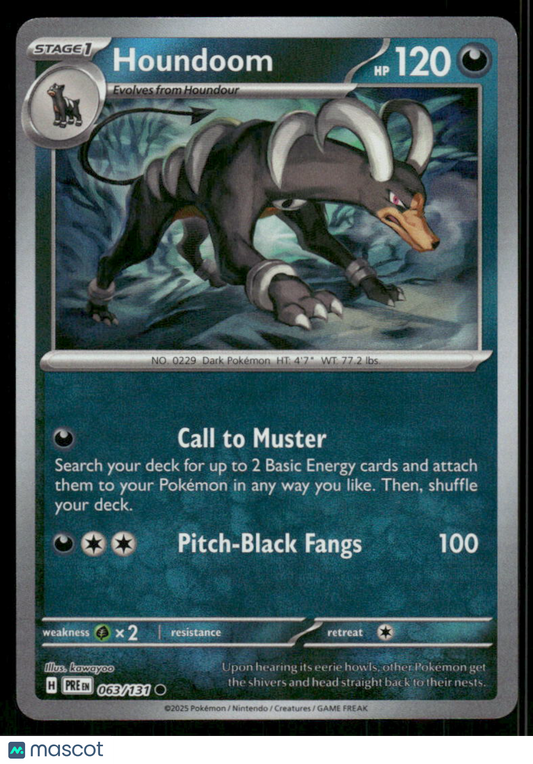 Houndoom #63/131 Scarlet & Violet Prismatic Evolutions Poke Ball Reverse Holo