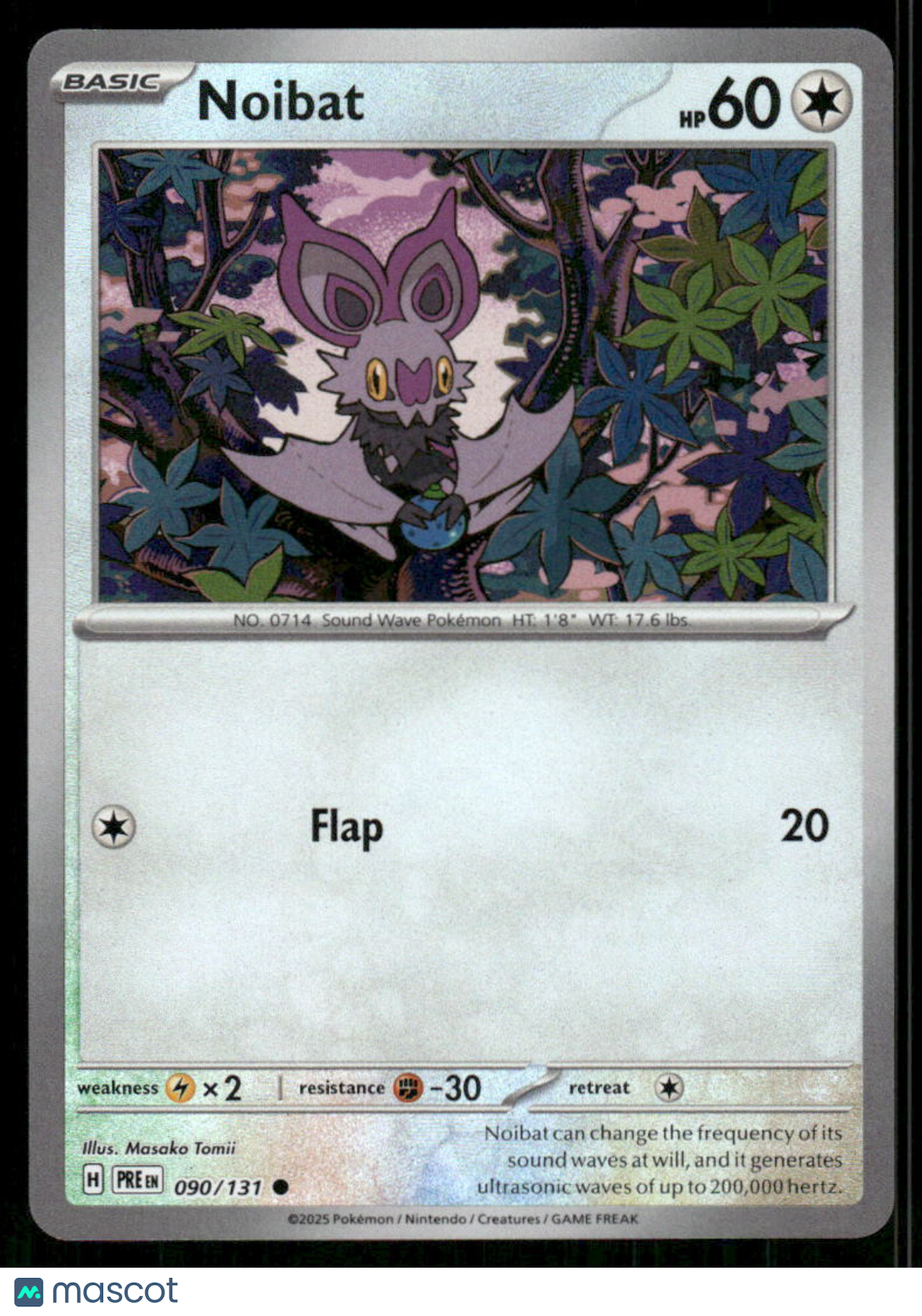 Noibat #90/131 2025 Prismatic Evolutions Poke Ball Reverse Holo