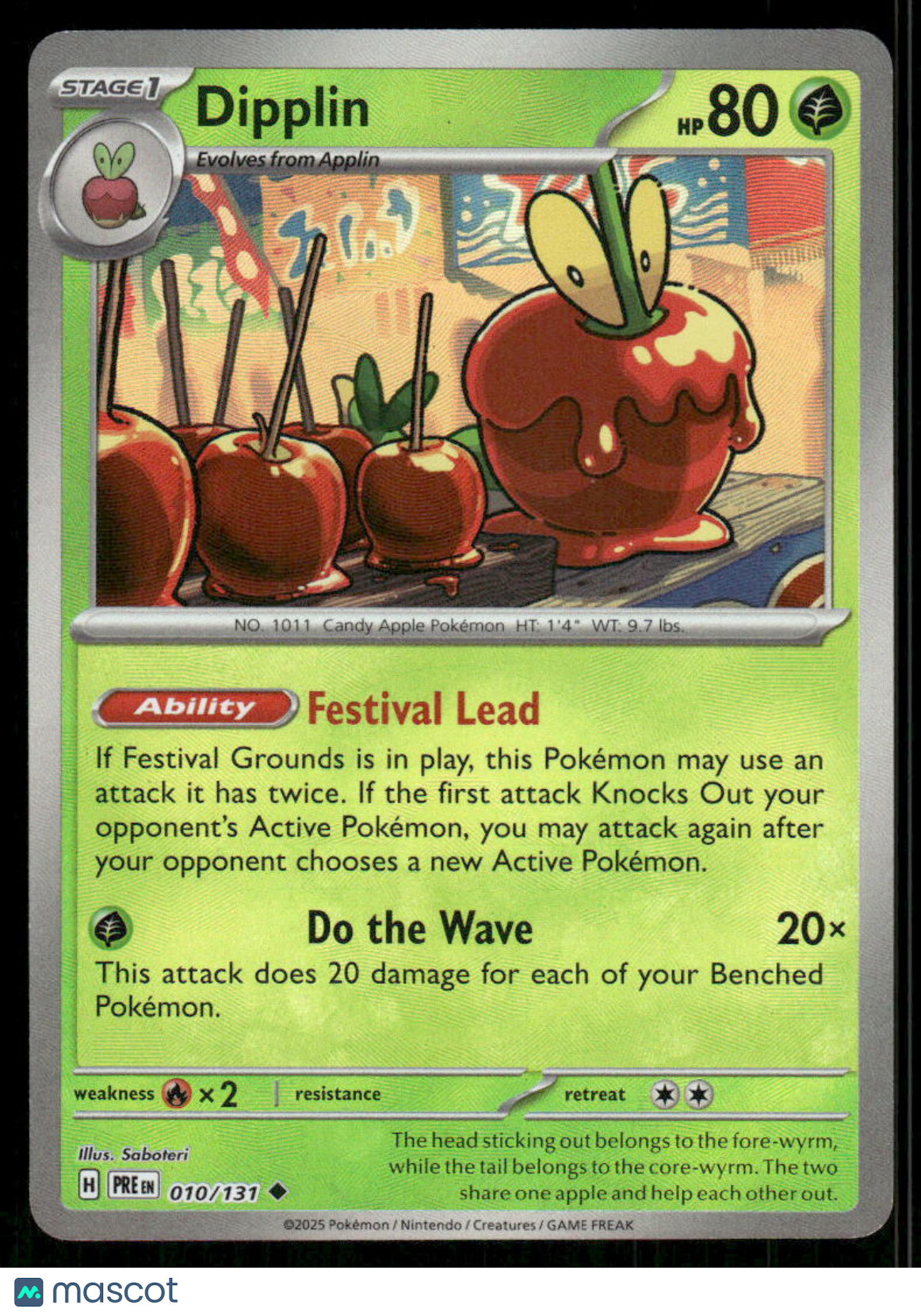 Dipplin #10/131 2025  Prismatic Evolutions Poke Ball Reverse Holo