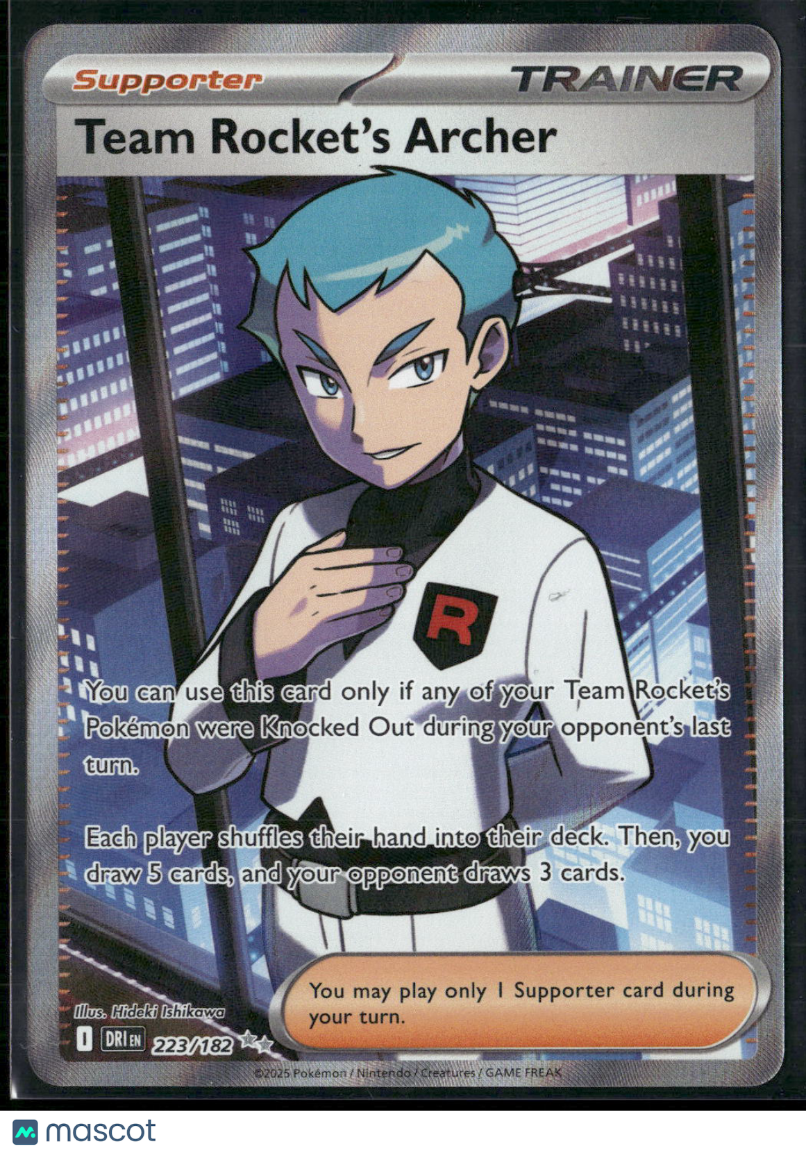 Team Rocket's Archer #223/182 2025 Destined Rivals Holo