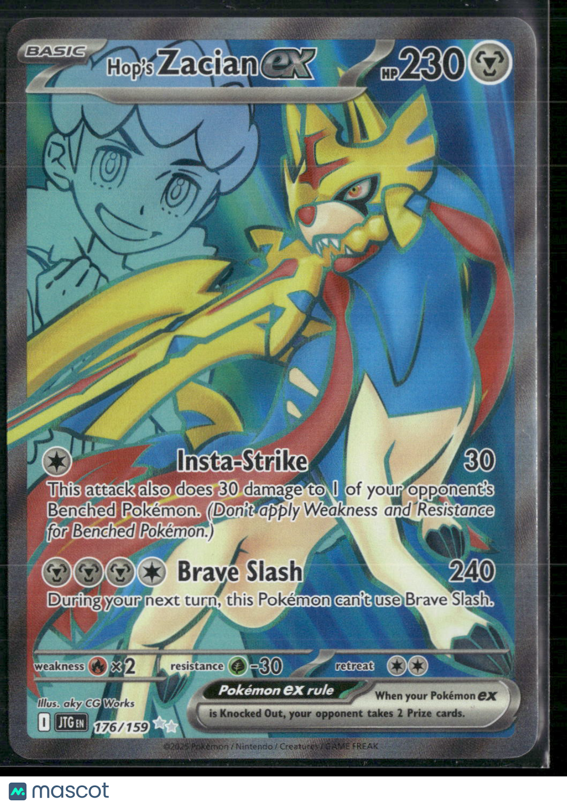 Hop's Zacian EX #176/159 2025 Journey Together Etched
