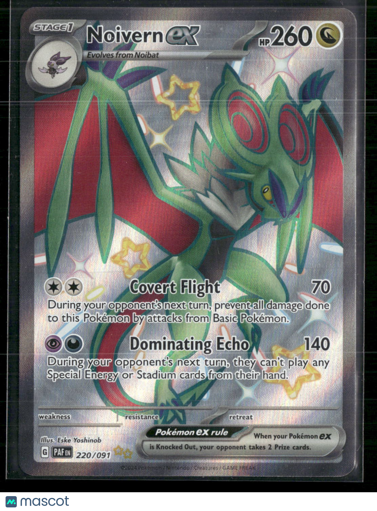 Noivern EX #220/91 2024 Paldean Fates Holo