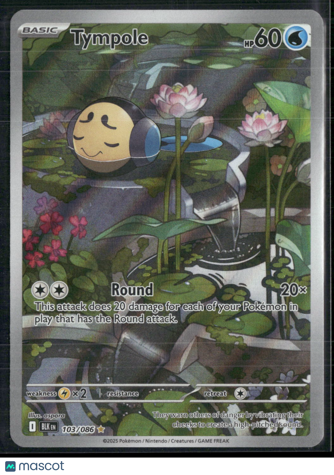 Tympole #103/86 2025 Scarlet & Violet Black Bolt Holo