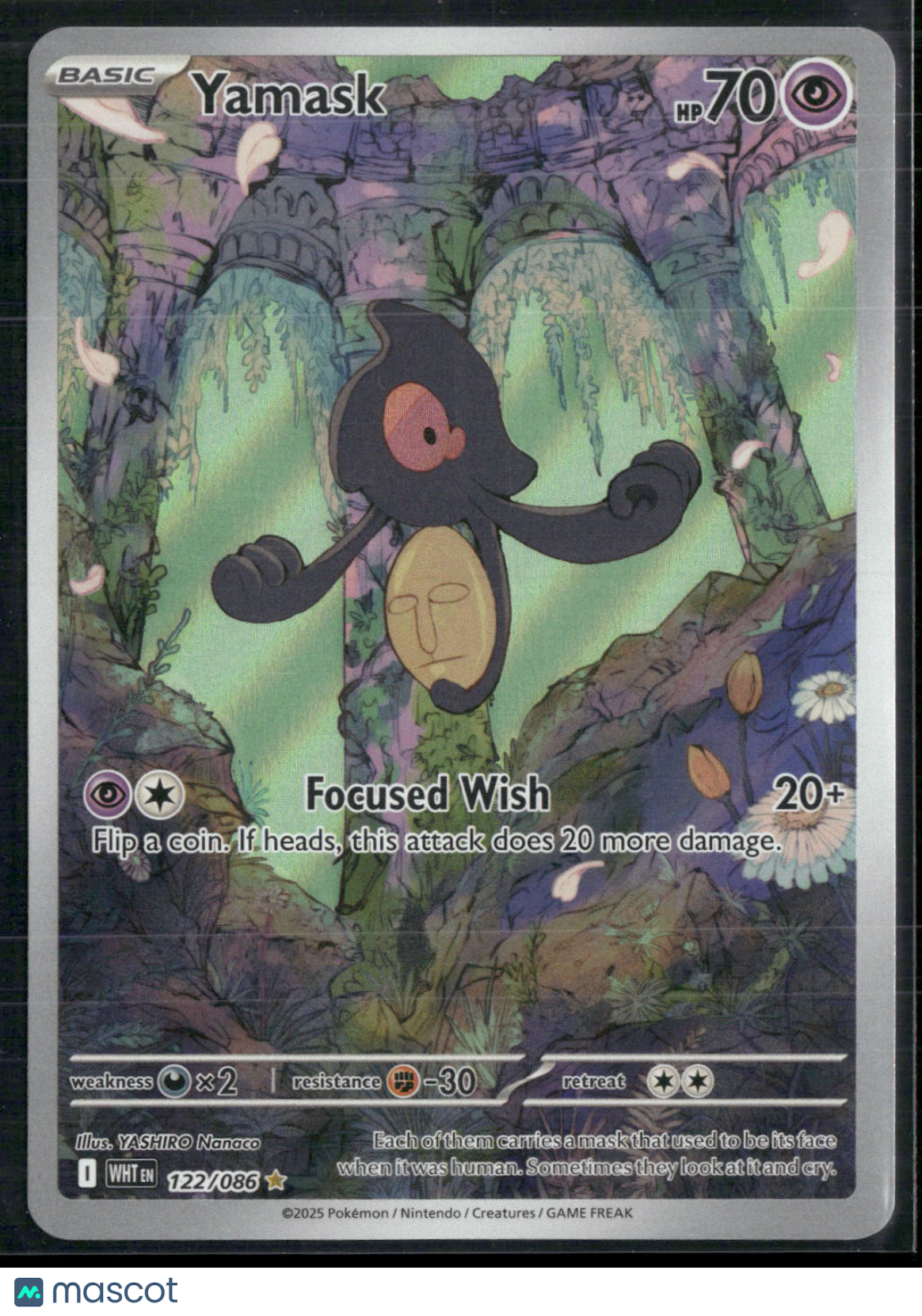 Yamask #122/86 2025 Scarlet & Violet White Flare Holo