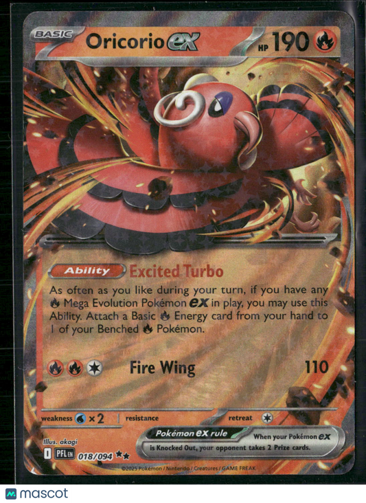 Oricorio EX #18/94 2025 Scarlet & Violet Phantasmal Flames Holo