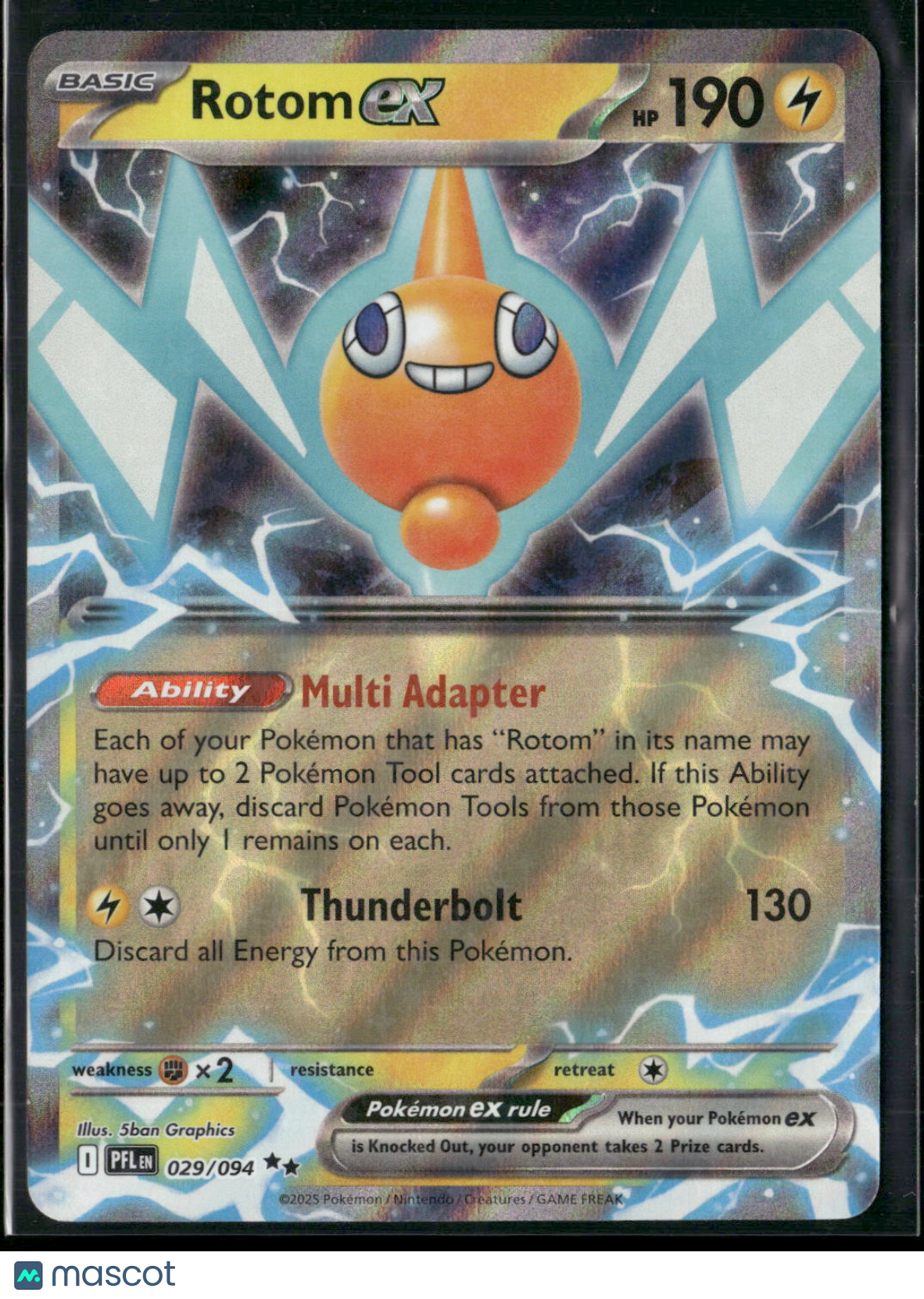 Rotom EX #29/94 2025 Scarlet & Violet Phantasmal Flames Holo