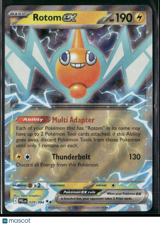 Rotom EX #29/94 2025 Scarlet & Violet Phantasmal Flames Holo