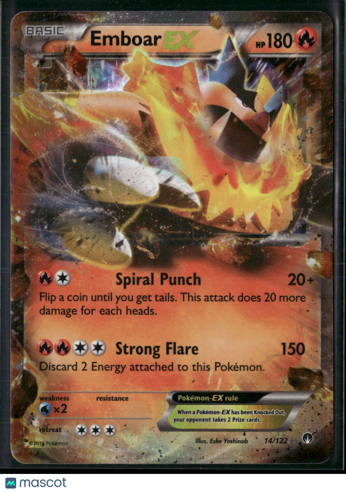 Emboar EX #14/122 2016 BREAKpoint Holo