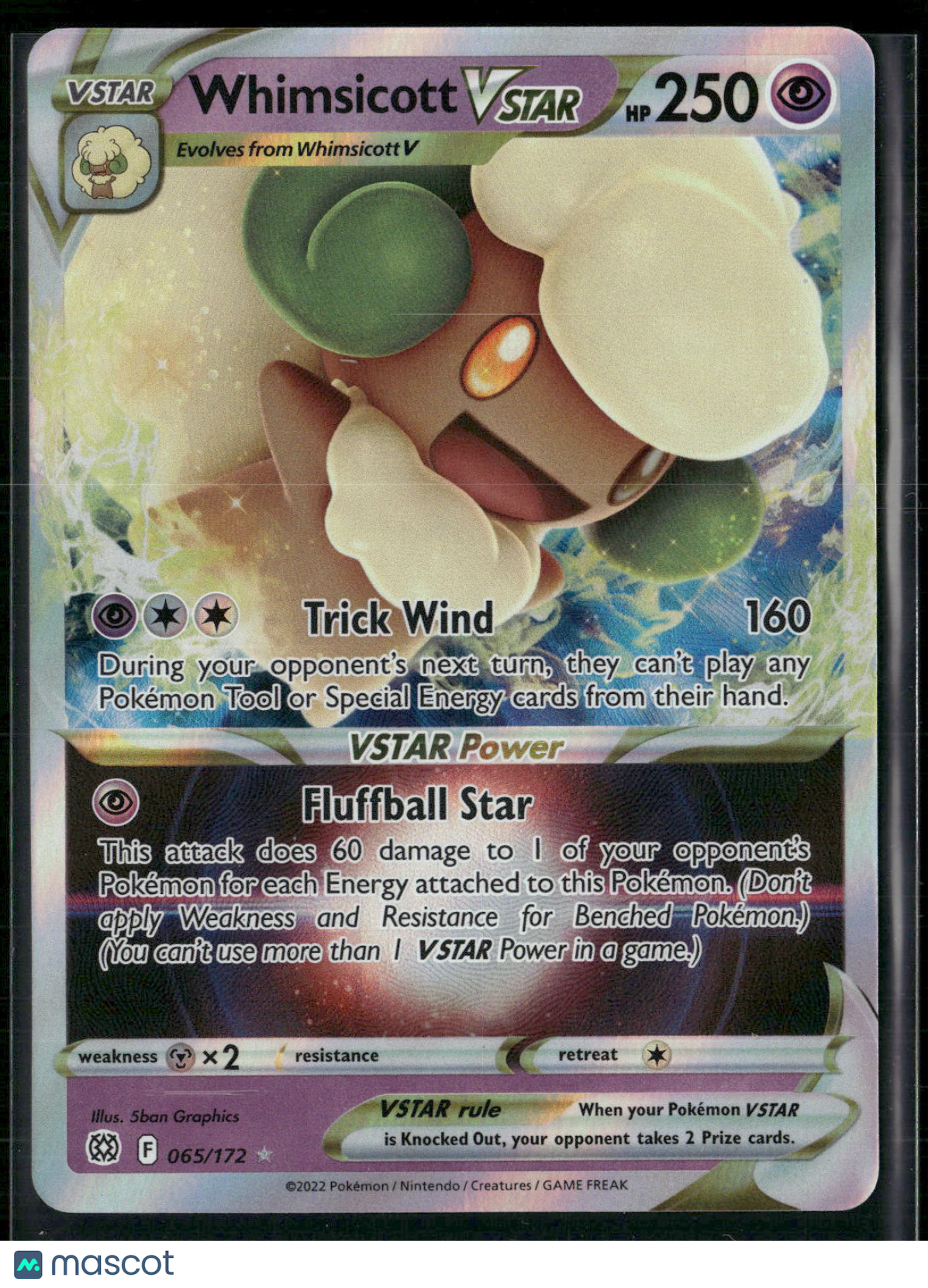Whimsicott VSTAR #65/172 2022 Brilliant Stars Holo