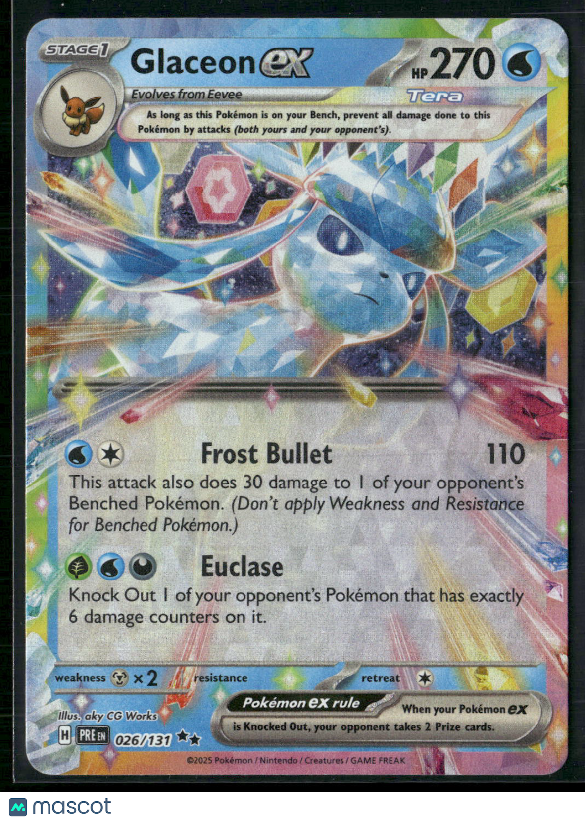 Glaceon EX #26/131 2025 Prismatic Evolutions Holo