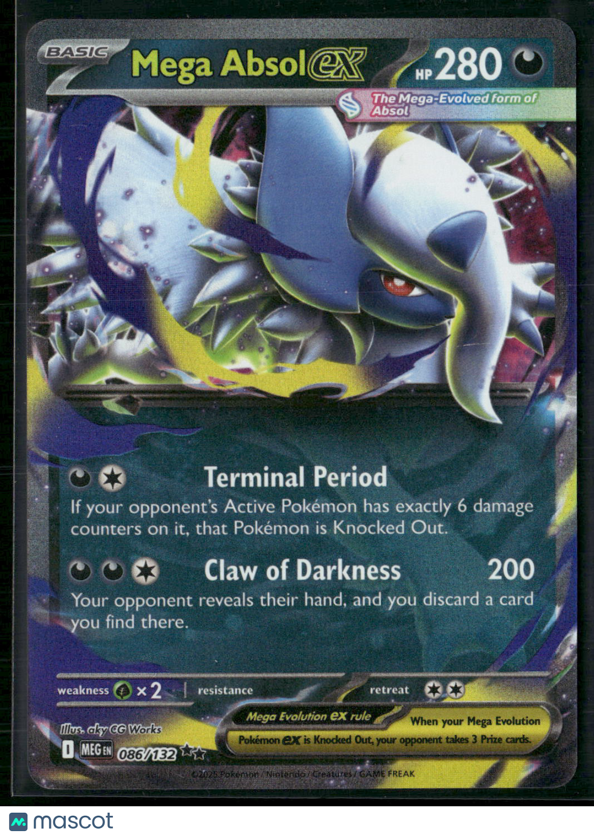 Mega Absol EX #86/132 2025 Mega Evolution Holo