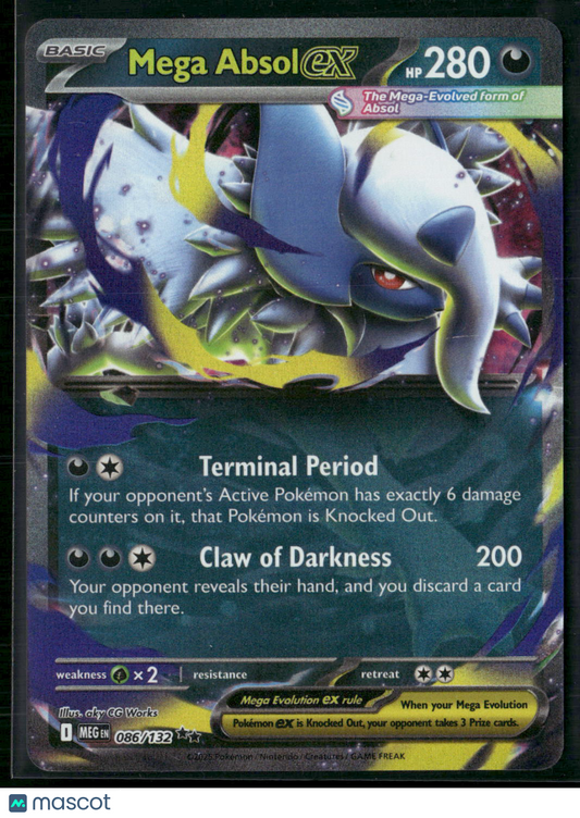 Mega Absol EX #86/132 2025 Mega Evolution Holo