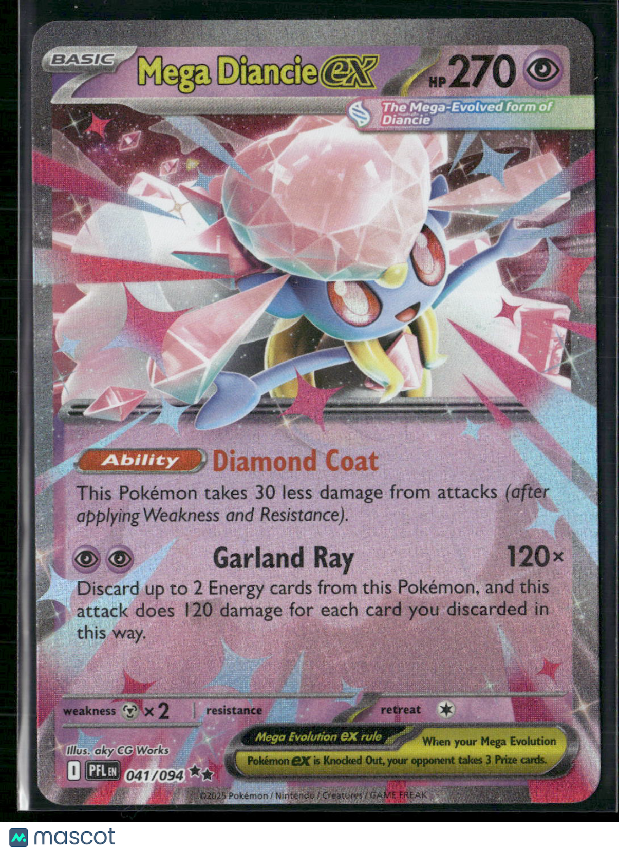 Mega Diancie EX #41/94 2025 Mega Evolution – Phantasmal Flames Holo