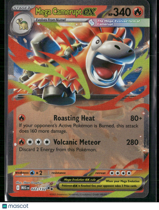 Mega Camerupt EX #22/132 2025 Mega Evolution Holo