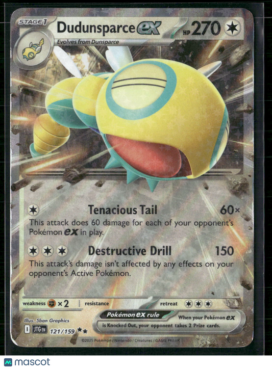 Dudunsparce EX #121/159 2025 Journey Together Holo