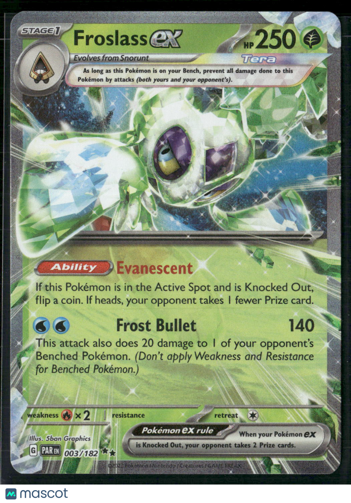 Froslass EX #3/182 2023 Paradox Rift Holo