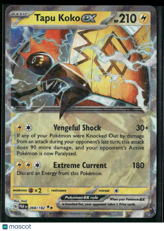 Tapu Koko EX #68/182 2023 Paradox Rift Holo