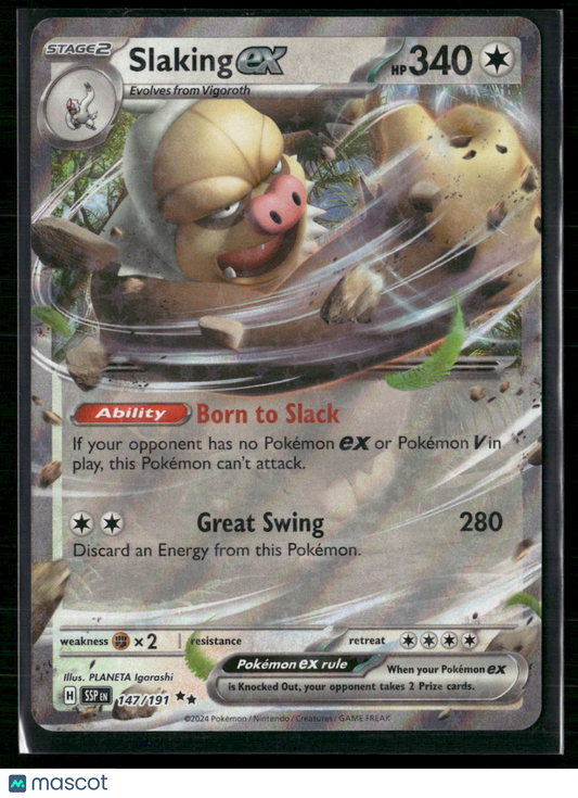 Slaking EX #147/191 2024 Surging Sparks Holo