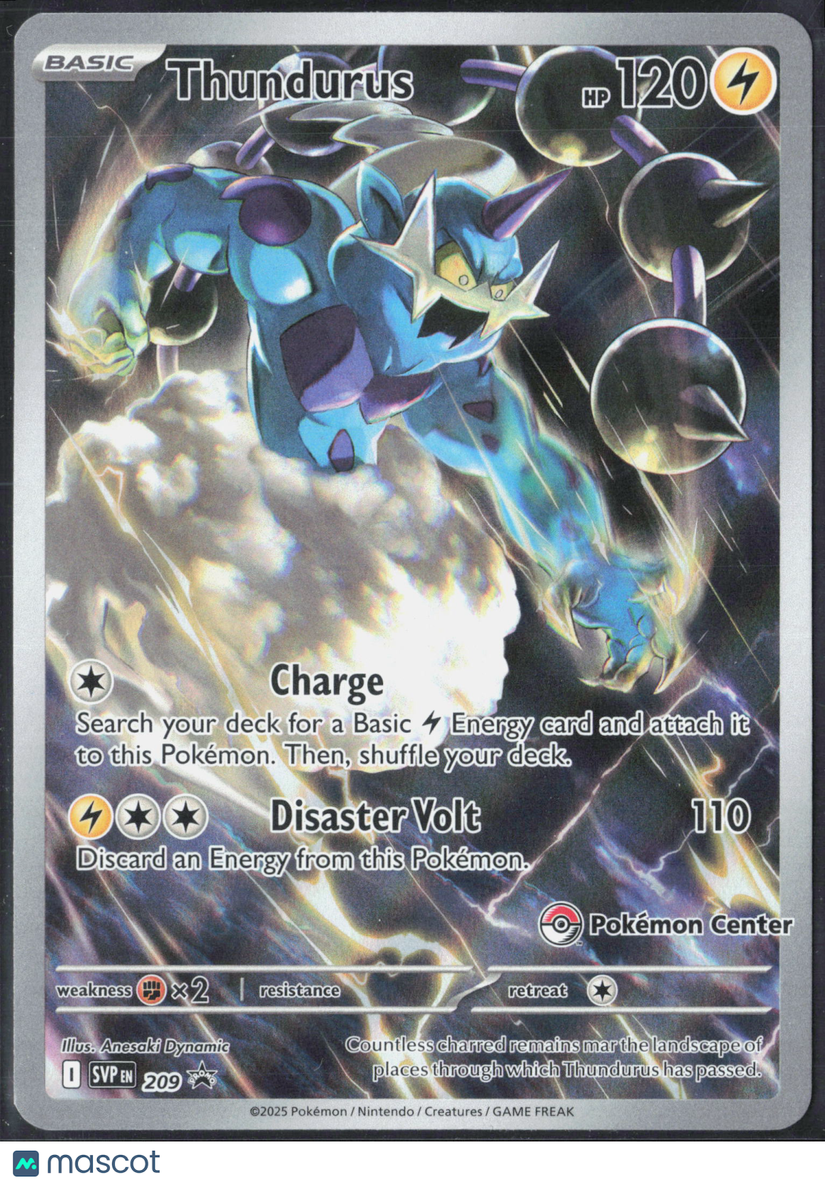 Thundurus 209 (Pokemon Center Exclusive) Sv: Scarlet & Violet Promo Cards