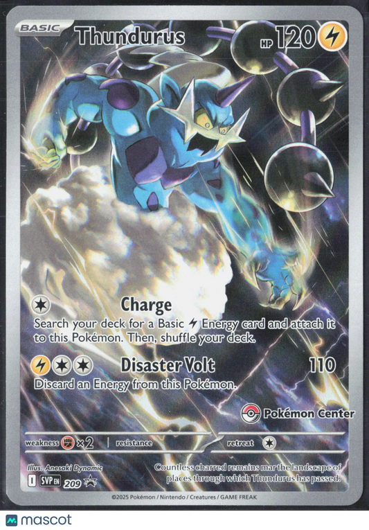 Thundurus 209 (Pokemon Center Exclusive) Sv: Scarlet & Violet Promo Cards