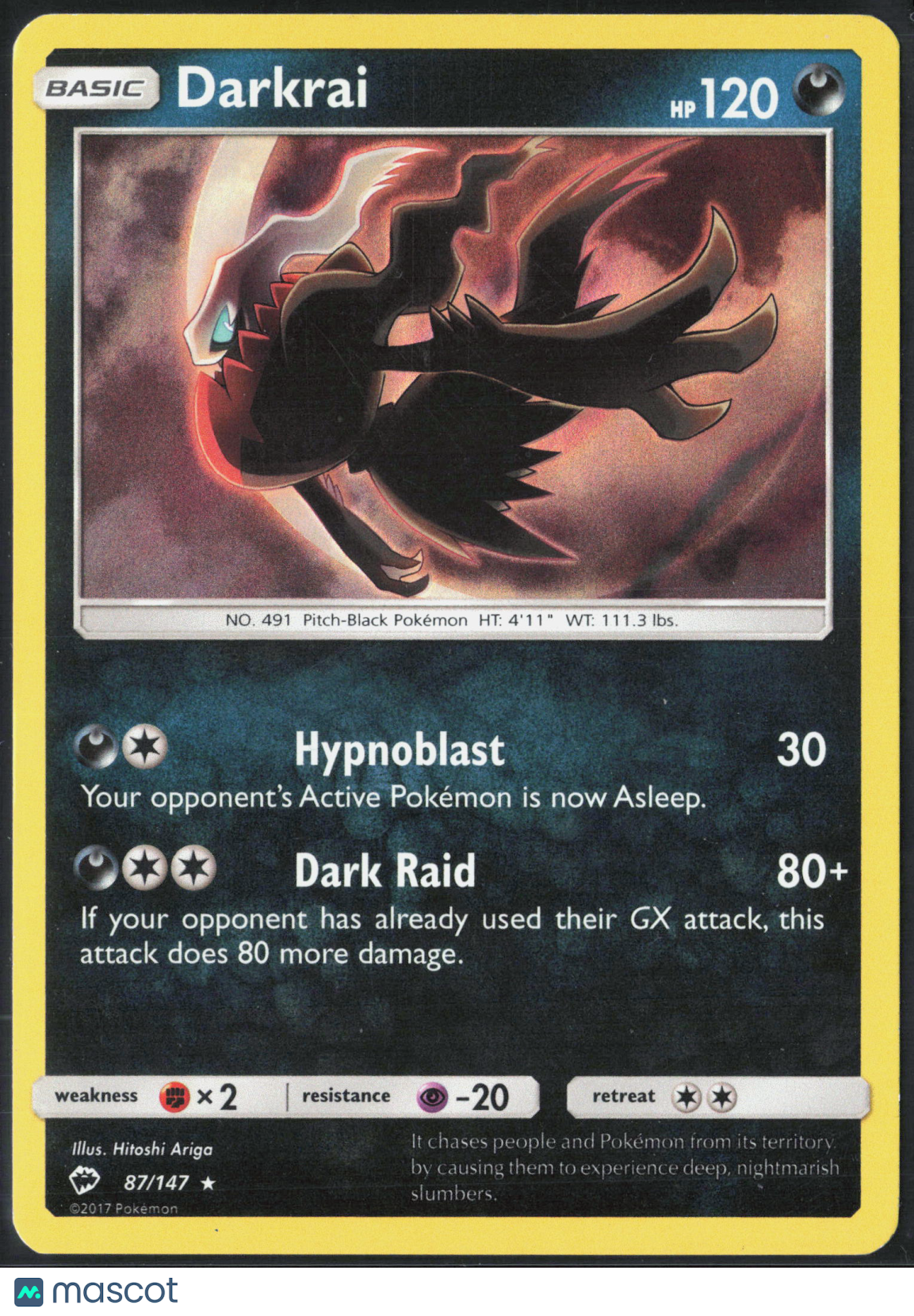 Darkrai #87/147 2017 Burning Shadows