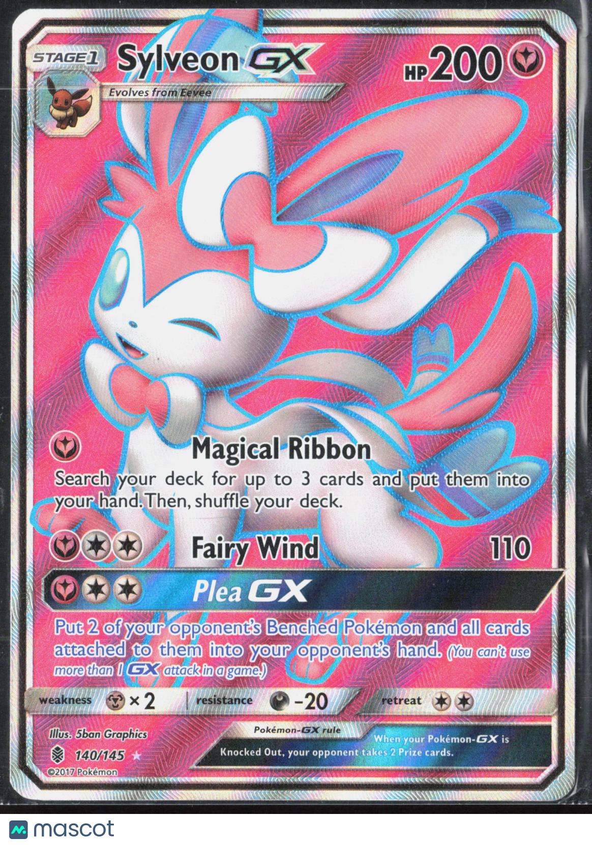 Sylveon GX #140/145 2017 Guardians Rising Holo