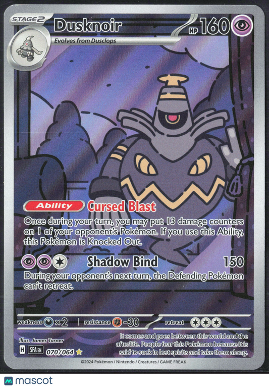 Dusknoir #70/64 2024 Shrouded Fable Holo