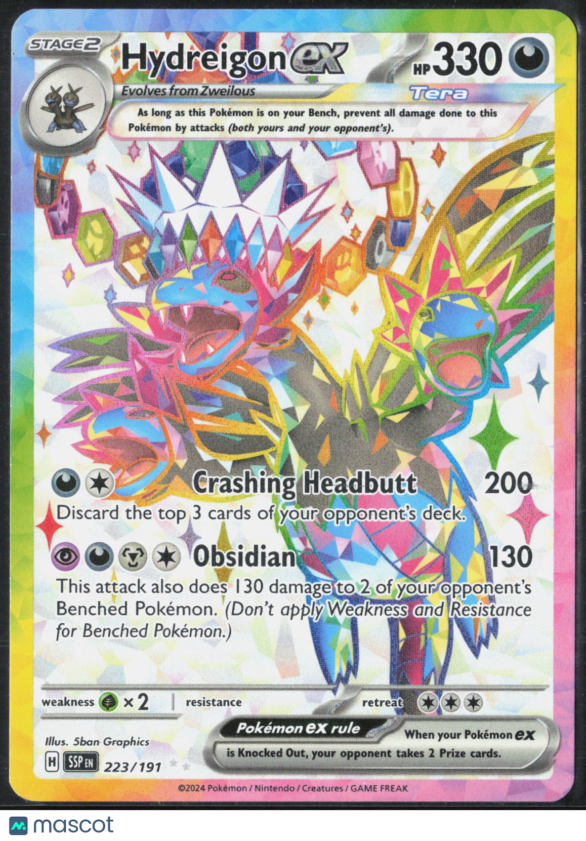 Hydreigon EX #223/191 2024 Surging Sparks Holo